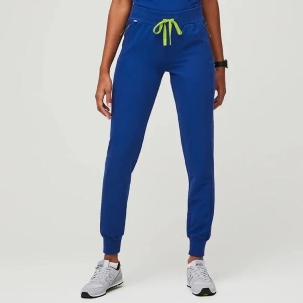 Figs Boston Slim Jogger Scrub Pants in Electric Blue Size XX-Small Tall NWT